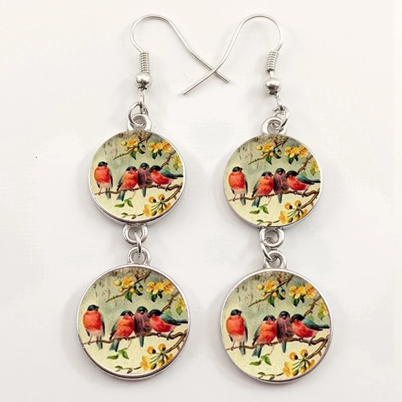 Новинка 2020 ретро серьги с колибри из стекла женские модные очаровательные