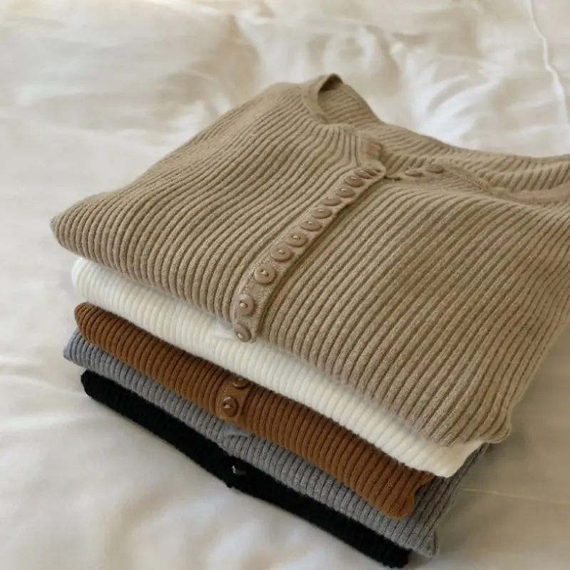 Sweater Women Pullover V-neck Long-sleeved Thin Slim Stretchable Bodycon Knitted Female Autumn Winter Clothing | Женская одежда