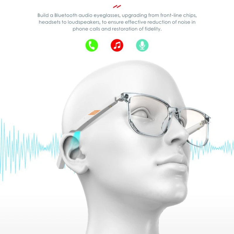 저렴한 H2-C 스마트 블루투스 안경 스포츠 Myopia 선글라스 통화 음악 AI