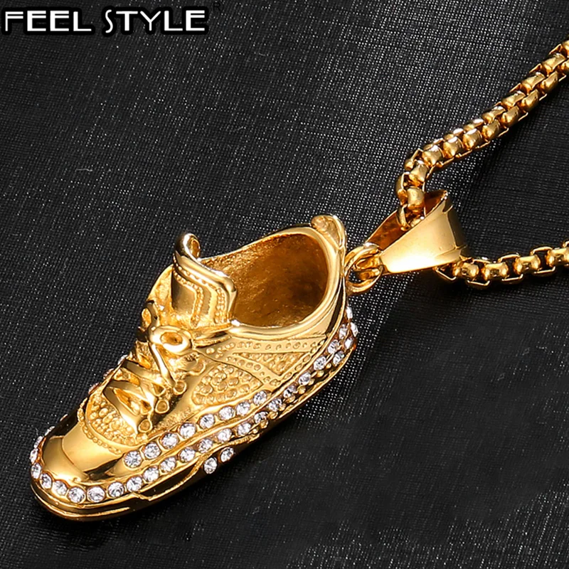 Цепочка Из Нержавеющей Стали 316L в стиле хип хоп украшенная стразами мужские