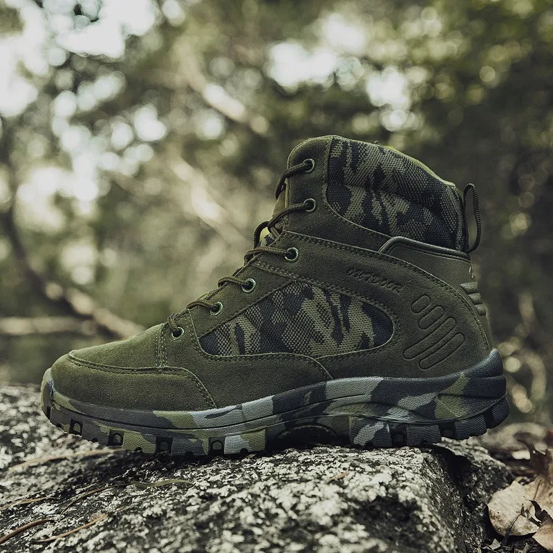 

Tactical Military Combat Boots Men Suede Leather US Army Hunting Trekking Camping Mountaineering Winter Work Shoes Boats