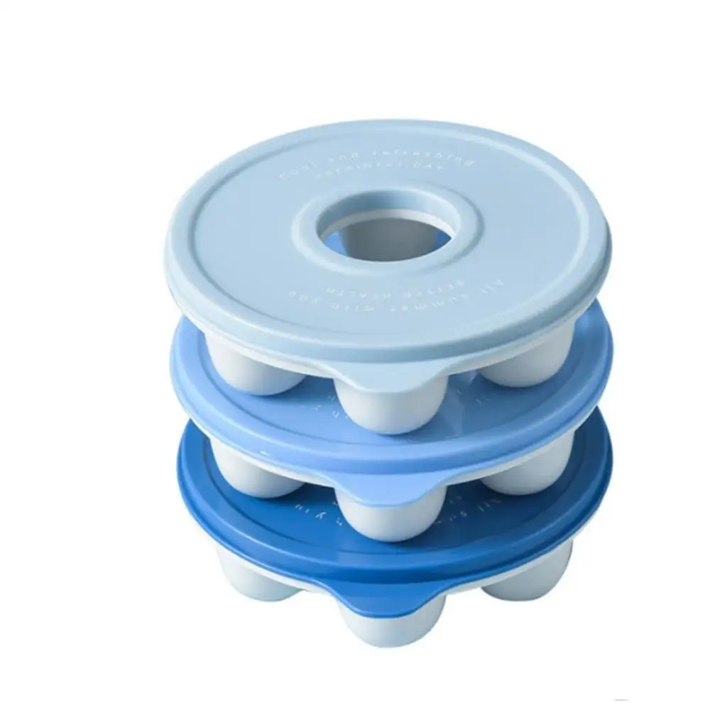 

3 PIECES / SET 6 Grids Donuts Model Ice Cube Trays With Removable Lids Home Silica Gel Mold Ice Tray Kitchen Bar Supplies
