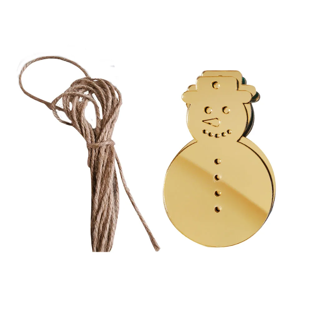 Рождественский снеговик 3D акриловые зеркальные настенные наклейки для гостиной