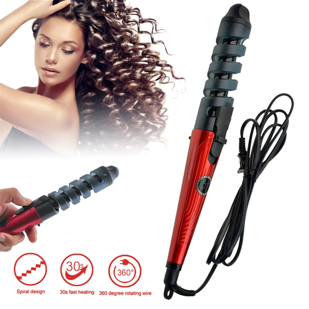 

Electric Hair Curler Professional Spiral Curling Iron Wand Curl Styler Hair Waver Crimper Styling Tools Hair Iron Corrugation