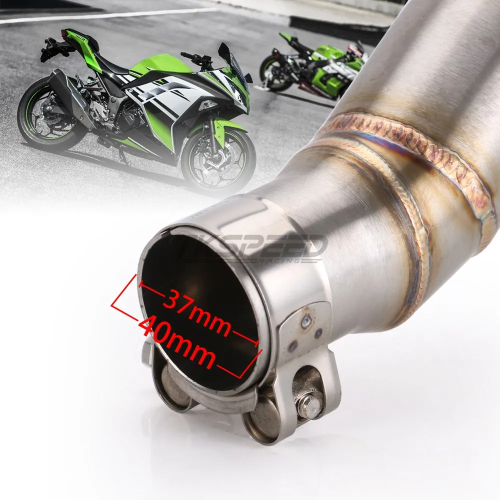 Средняя труба мотоцикла для Kawasaki Ninja 300 2013 2014 2015 Ninja300 средняя звеньевая без