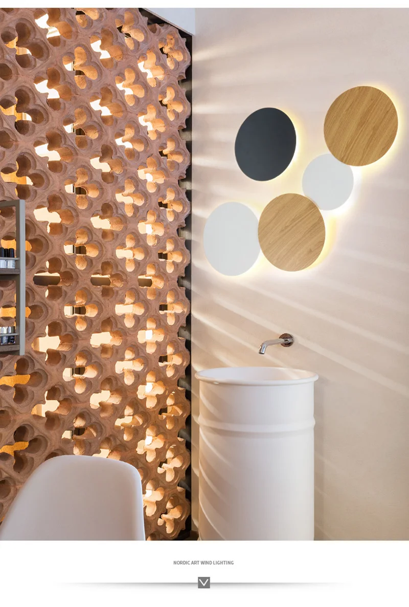 2021 LED Wall Lamp Living Room Decoration Bedside Light Home Lighting Fixture Loft Stair Round Aluminum | Освещение