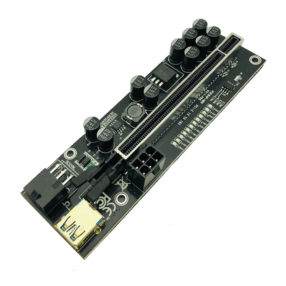 6PCS VER011 PCIE Riser for Video Card USB 3.0 PCI Express 1X to 16X Cabo SATA 6pin Power Cable Bitcoin Miner Mining | Компьютеры и