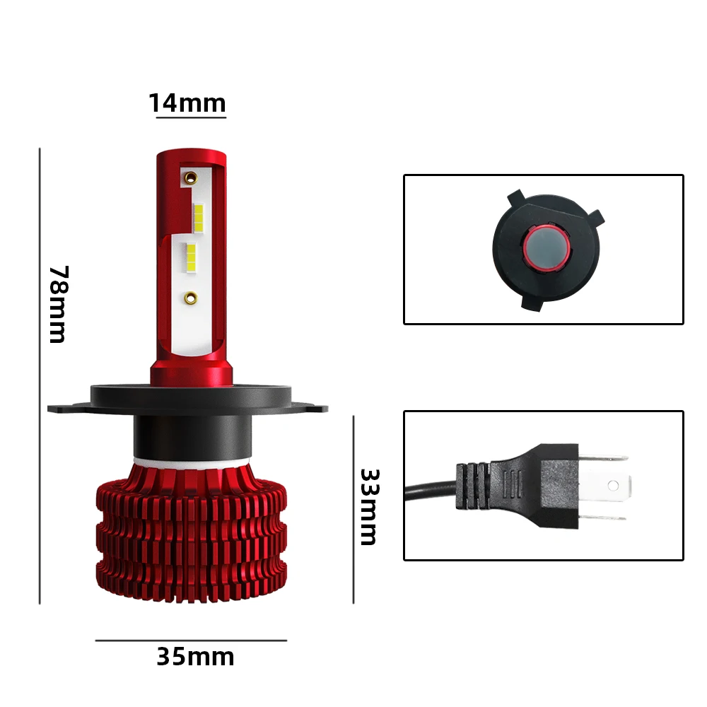 kingsofe K5 40W 8000LM LED Light Bulb for Cars h1 h4 h7 h8 h9 h11 Headlight HB2 Hi/Lo Hb3 Hb4 9005 9006 Auto Car Lamp 6000K | Автомобили и