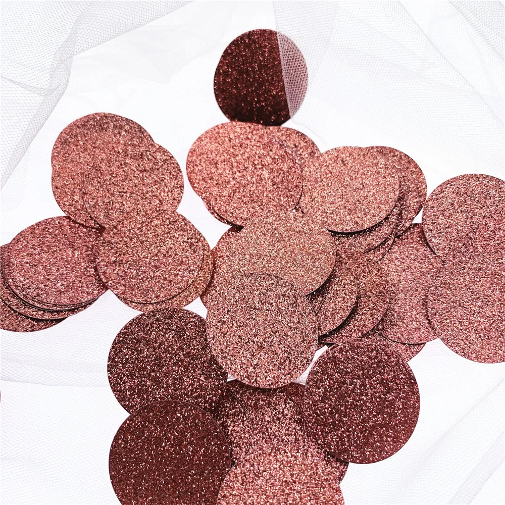 100 шт. конфетти стол блеск розовое золото бумага конфетти 3 см сладкий 16 декорации и подарки на день рожденья Свадебная вечеринка стол разброс Декор