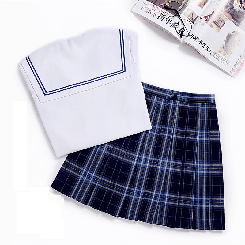 Школьная форма с короткими рукавами для студентов Костюм из японской школьной