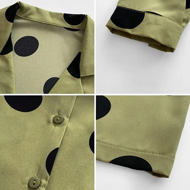 

Women Casual Dot Print Blouse Shirts for Women Spring Long Sleeve Chiffon Blouses Women's Shirts Elegant Plus Size Women Clothes