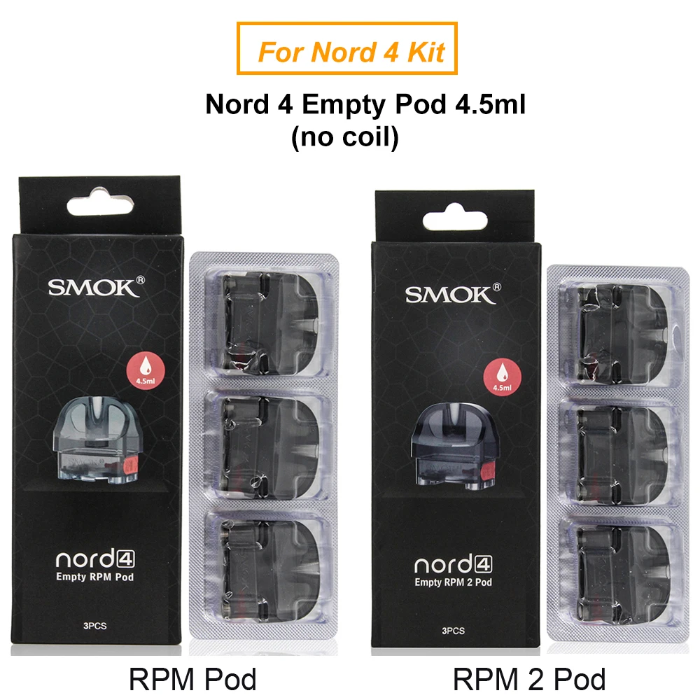 Оригинальный картридж SMOK Nord 2 4 X Запасной 50 Вт атомайзер для электронной сигареты