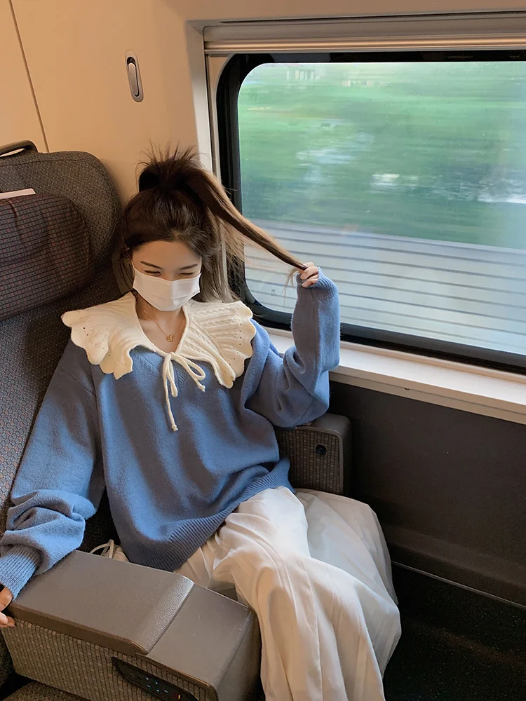 

Knitted Sweater Women Wear Loose, Lazy and Foreign Style Knitted Tops