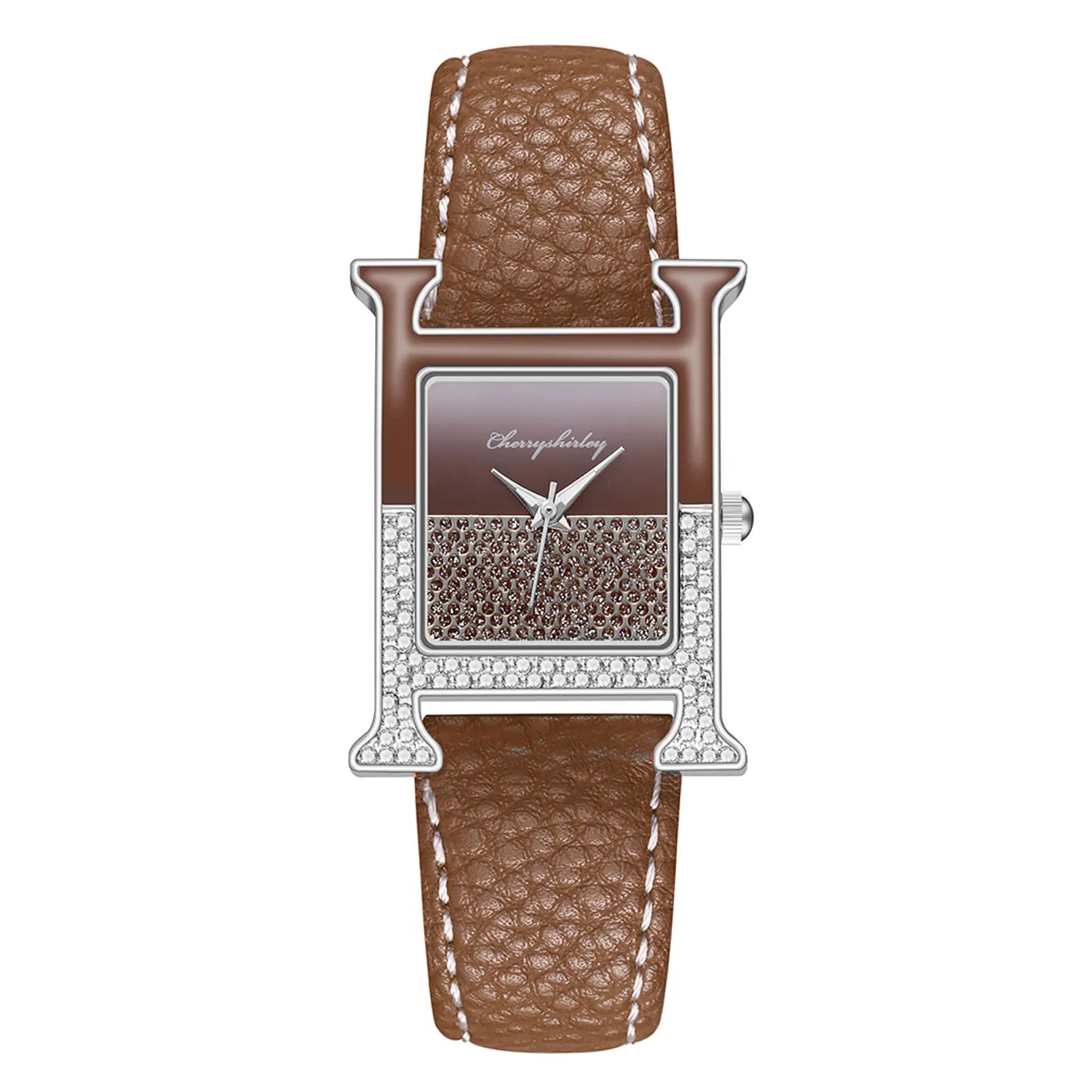 

Fashion Reloj Mujer Dark Gold Women Vintage Watches Ladies Leather Belt Analog Quartz Square Korean Rhinestone Watch Часы