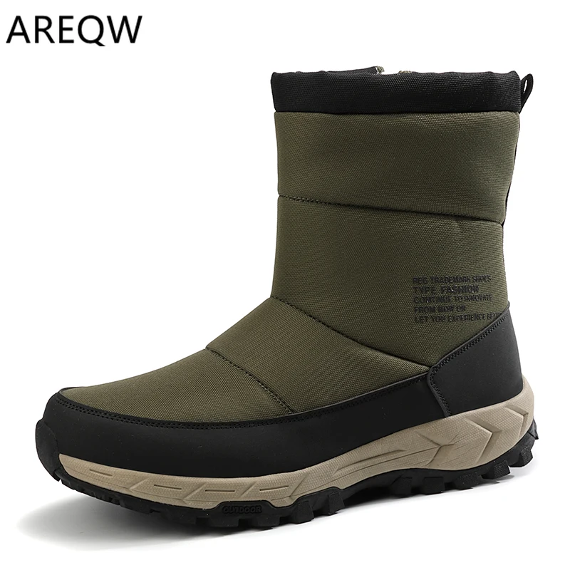 2019 г. Зимние модные зимние ботинки мужские водонепроницаемые chaussure homme легкие