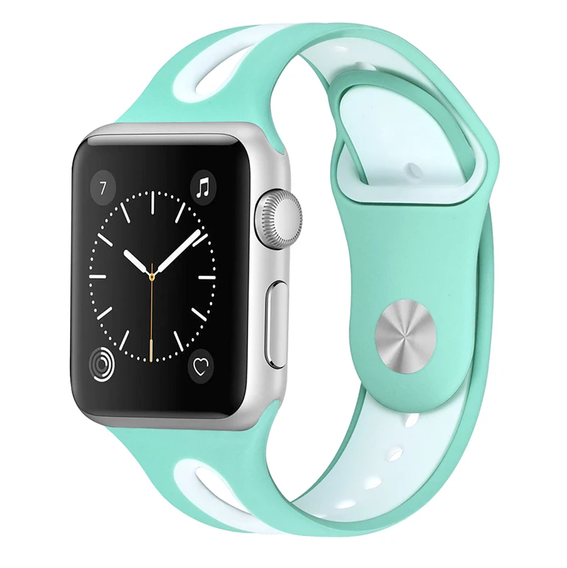 Силиконовый спортивный ремешок для Apple Watch 5 4 3 2 1 42 мм 38 мм резиновый ремешок для часов для Iwatch 5 4 3 40 мм 44 мм