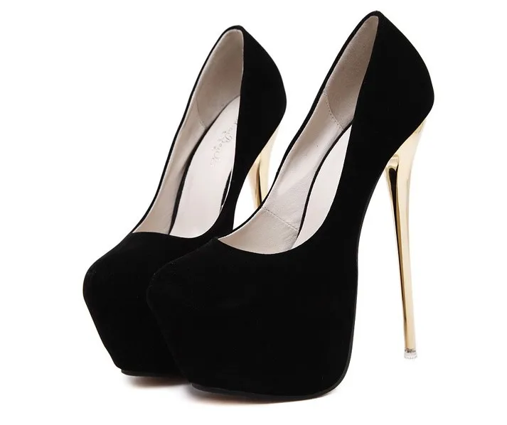 

Size47 Sexy Red Pumps Wedding Women Bridal Fetish Shoes Concise Woman Sandals 16CM High Heel Platform Flock leather Pumps talon