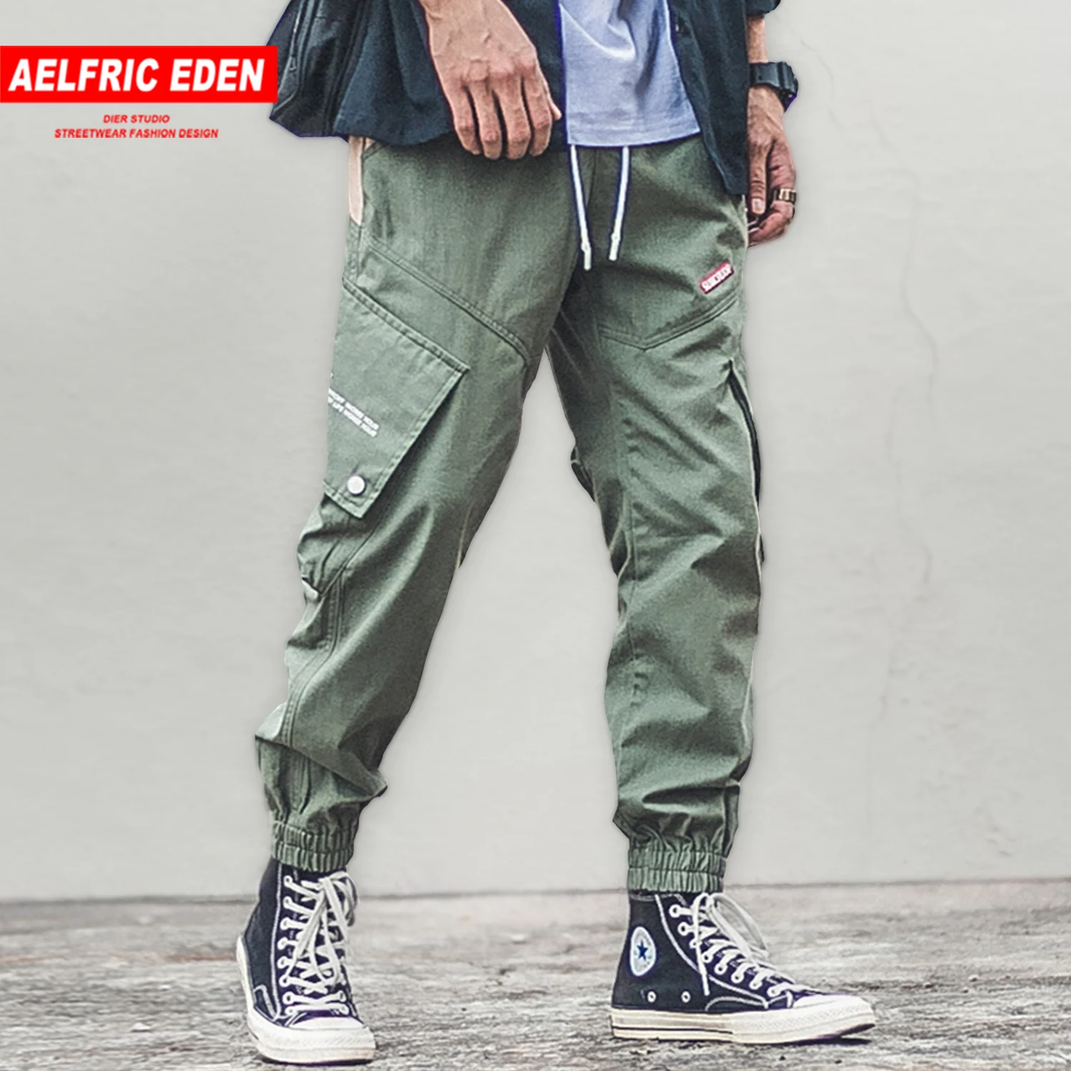 Oufisun для мужчин в стиле пэчворк девочек с большими карманами брюки-карго Для Harajuku