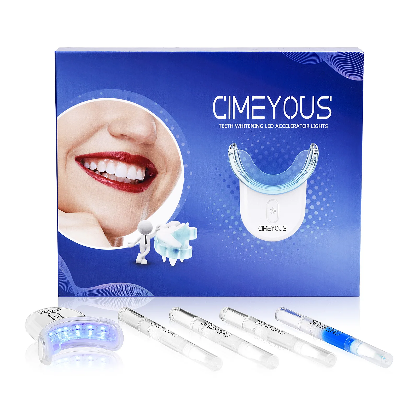 Teeth Whitening Led Accelerator Light For Yellow/Coffee/Smoke Staine Teeth No-Sensitive Gel Professional Dental Bleaching System