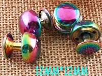 30 sets rainbow mushrooms double cap rivet dome round rivet domed studs leather craft rivet fastener snaps prong studs 12