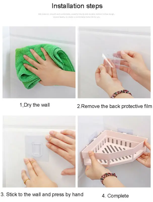 Настенный держатель для хранения шампуня полки душа косметическая стойка