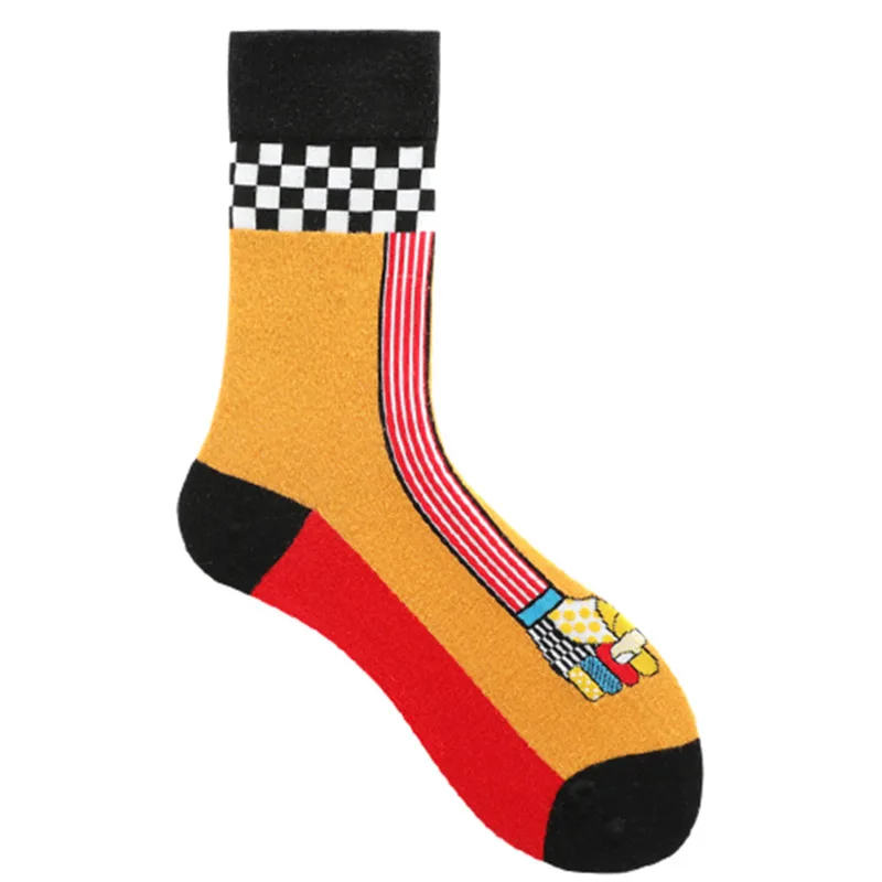 

New Fashion Unisex Socks Creative Finger Pattern Personality Wild Graffiti Casual Wild Cotton Men's Socks Ladies Socks