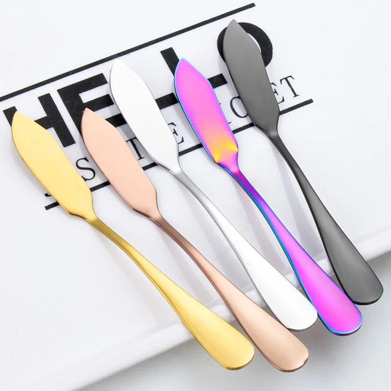 

Stainless Steel Butter Knife Cheese Dessert Jam Spreaders Toast Breakfast Western Cutlery Baking Bread Cake Kitchen Tools fj