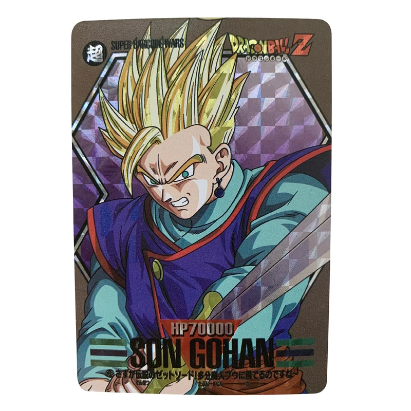 

9PCS Anime Dragon Ball Z Refraction Flash Card Son Gohan Growth Process Flash Cards Game Collection Cards