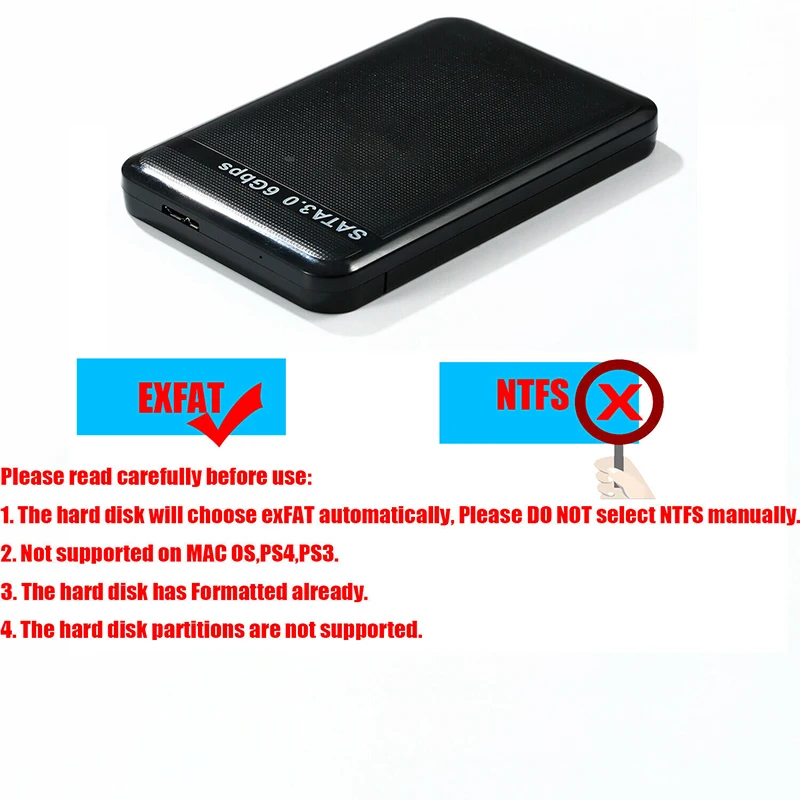 

2.5-Inch USB 3.0 Windows10 External HD Hard Drive 10 7 External Hard Drive 1TB 2TB Hard Drive 500GB Storage Device Plug And Play