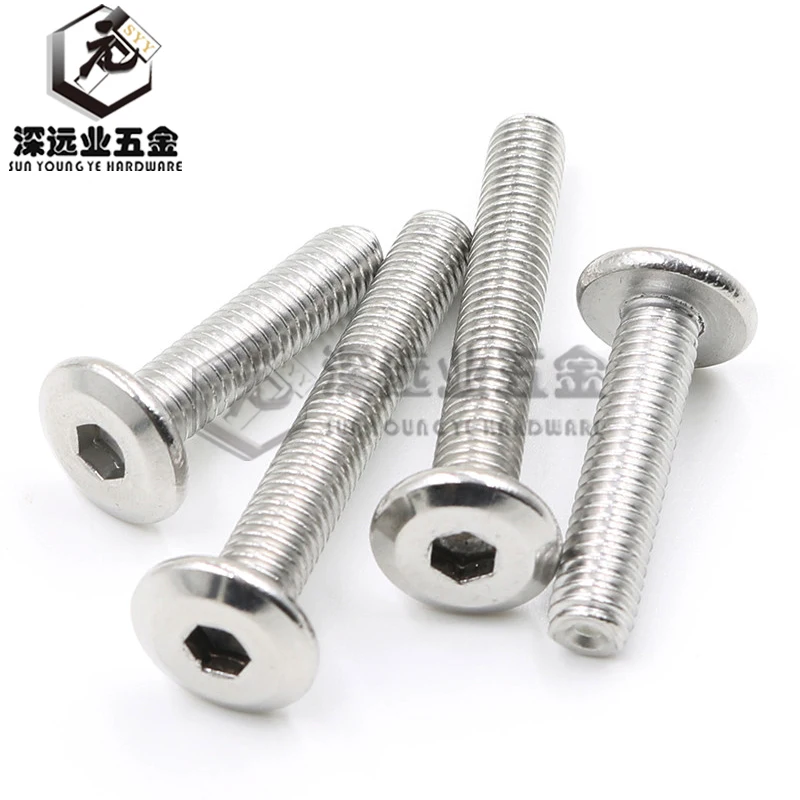 Китай Шестигранная розетка плоские фаски головки винты и фитинги для мебели 304