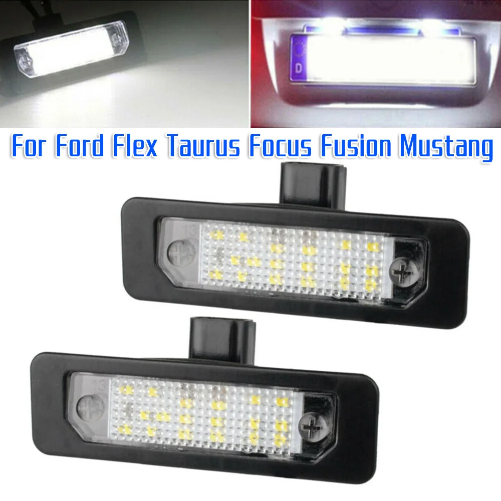 

Number Led License Plate Lights License Plate 6000K White 2PC LED DC 12V White Newest Useful