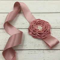 princess floral belt pearl dress belts for women adult lady girls belt flower hairband pregnant women photo accessories props