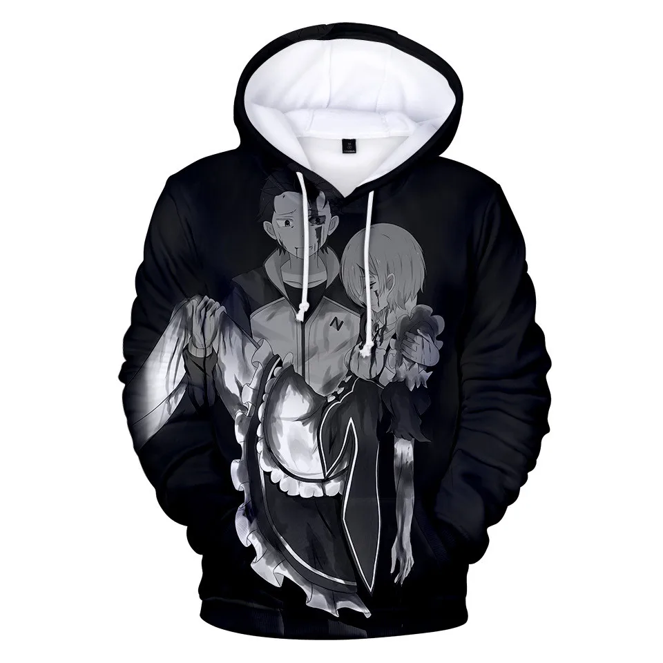 Re Zero кофта куртка с капюшоном пуловер для детей свитер Толстовка мужчин и женщин