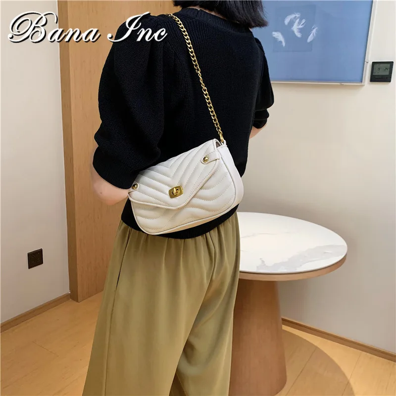 

2 PCS/SET Small PU Leather Shoulder Bag For Women 2021 new model Handbags Female Travel Crossbody Bag ladies chain Sling bag