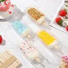 Прозрачный Cakesicle мороженое Shaped Коробки деревянные эскимо прозрачная детские подарки Пластик посылка Кухня выпечки вечерние Декор поставки
