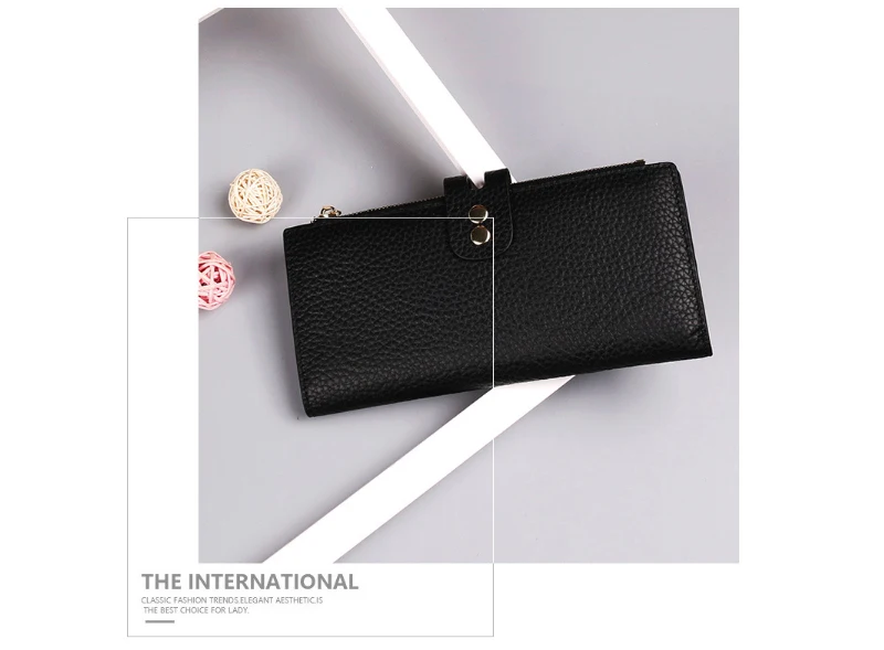 Fashion Genuine Leather Wallet Coin Purse Girl Women Wallets With Phone Case Long Clutch Bags Female Card Holder Cartera Mujer