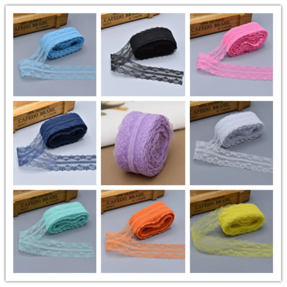 Красивая кружевная лента 300 ярдов ширина 3 8 см стандартная одежда/Аксессуары для