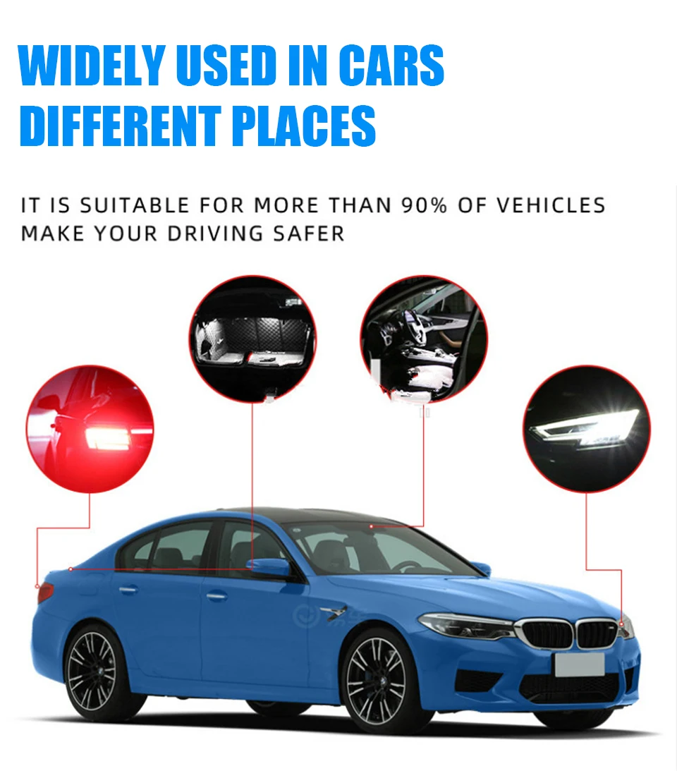 2 шт. светодиодный автомобисветильник светодиодные лампы T10 LED W5W | Автомобили и