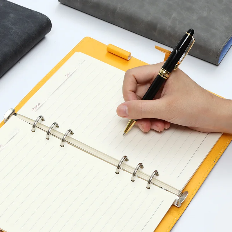 A5 Кожаный спиральный блокнот повестки дня 2020 студенческий записные книжки