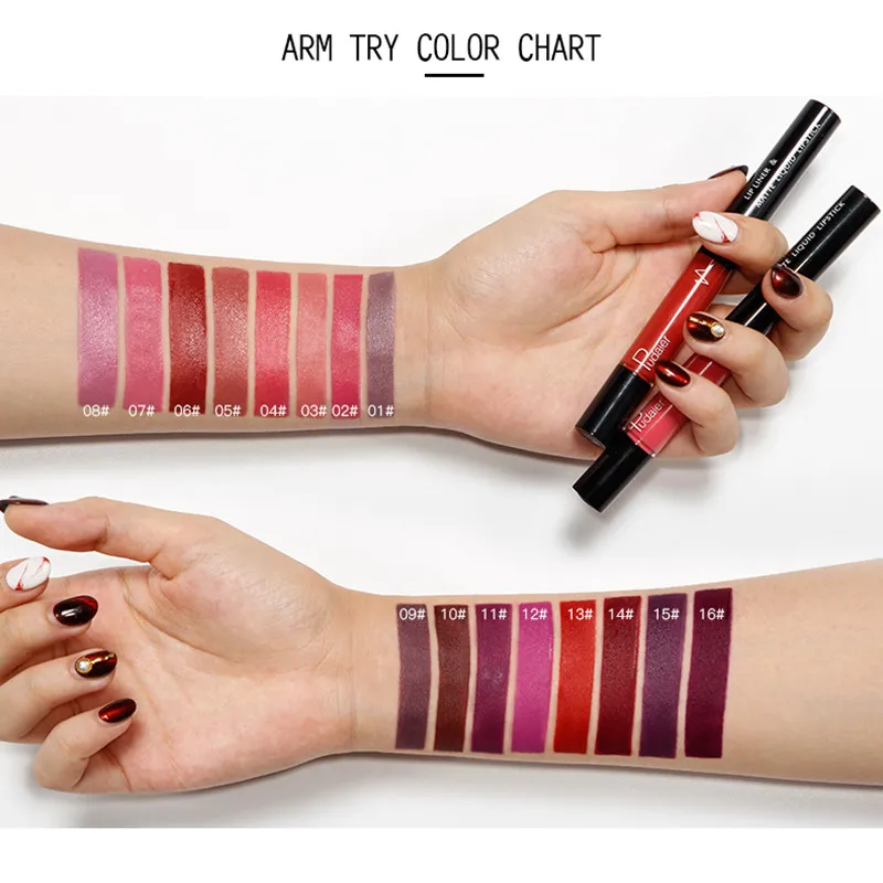 16 цветов жидкая губная помада матовая Красная долгостойкая водостойкая для