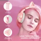 ONIKUMA K9 игровая гарнитура casque Cute Girl Pink Cat Ear Stereo, наушники с микрофоном светодиодный светильник кой для ноутбука, компьютера, геймера