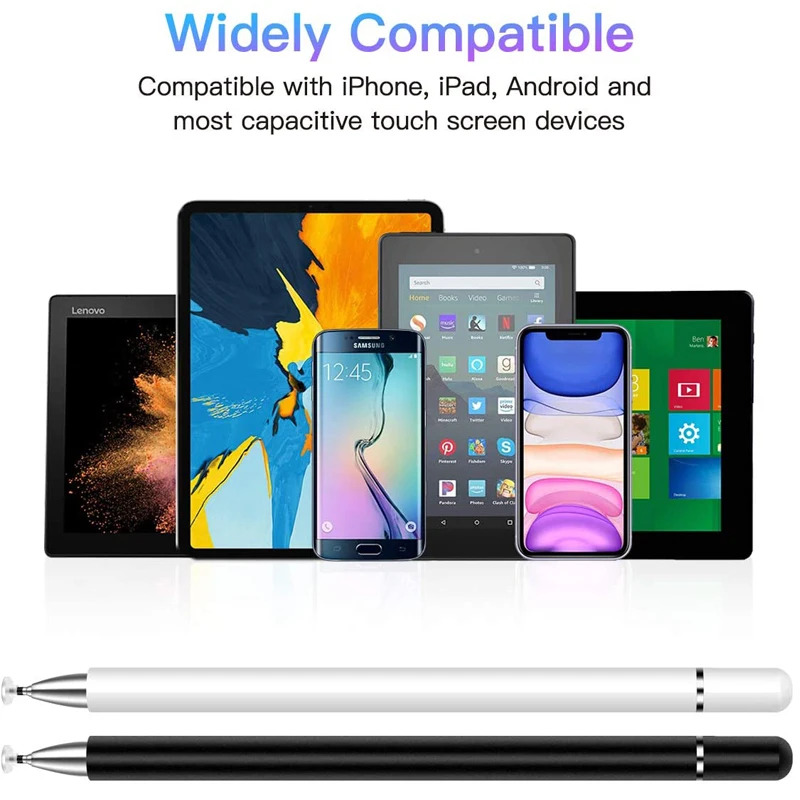 Универсальный волоконный Стилус 2 в 1 карандаш Cтилус для Apple Ipad Xiaomi емкостные