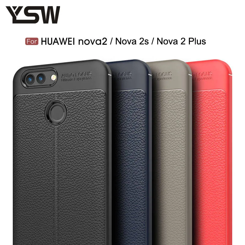 Чехол YSW для Huawei Nova 2 Мягкий противоударный чехол из углеродного волокна и ТПУ с