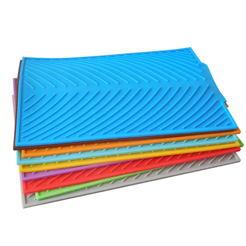 8 цветов S/L силиконовый коврик для сушки посуды стола кухонная салфетка подставка