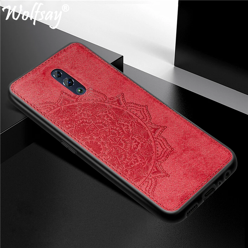For OPPO Reno Case on for Oppo Cover sFor Coque PCAT00 Bumper Painted 3D Embossing Matte Back Wolfsay | Мобильные телефоны и
