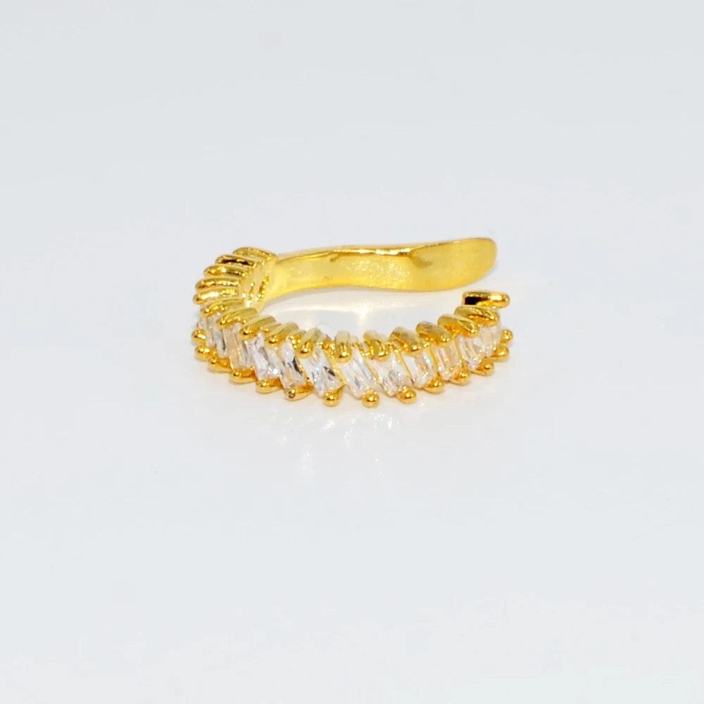 Style4 Gold 1 шт Ушной Хрящ клип Регулируемый Иллюзия искусственный пирсинг для уха серьги кристалл манжета для уха со звездой без отверстия не пирсинг CZ ювелирные изделия для тела - Окраска металла: Style4 Gold