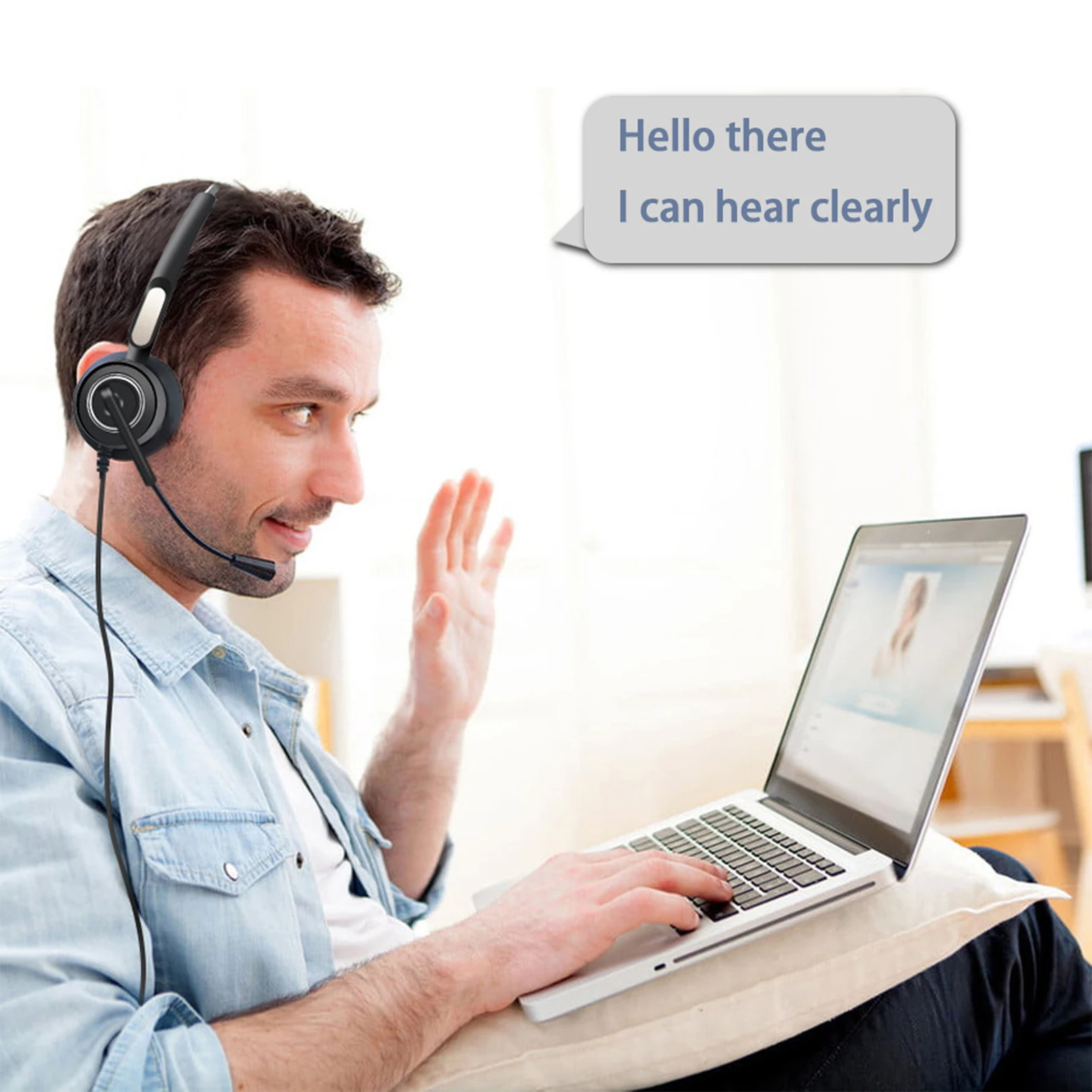 

Wired Headphones Stereo Computer USB Headset With Noise Cancelling Mic Volume Control Mute Control For PC Call Center Hot Sale