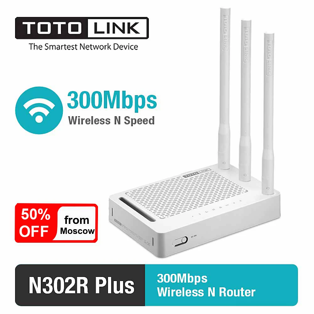 TOTOLINK беспроводной роутер N302R + 300 Мбит/с 2 4 ГГц 4*10/100 Мбит/с|Беспроводные роутеры| |