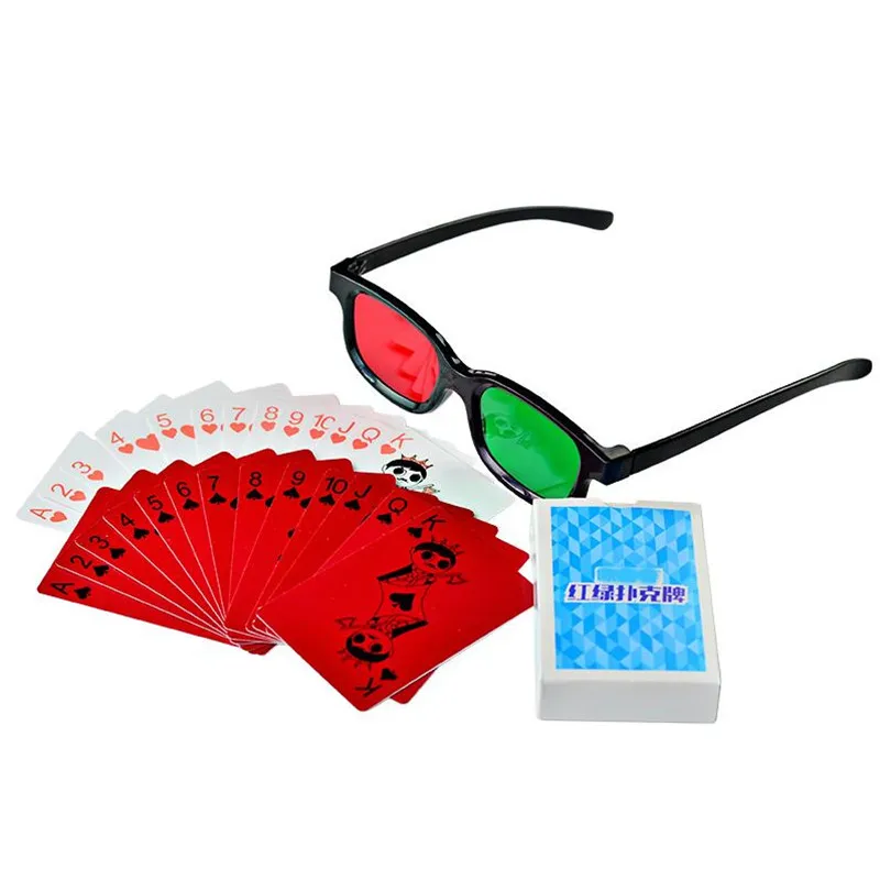 Black frame Red Красный зеленый покерный детский реабилитационный тренировочный цветной слепота анизометропическая амблиопия страбизический амблиопия корректирующие очки - Цвет оправы: Black frame Red
