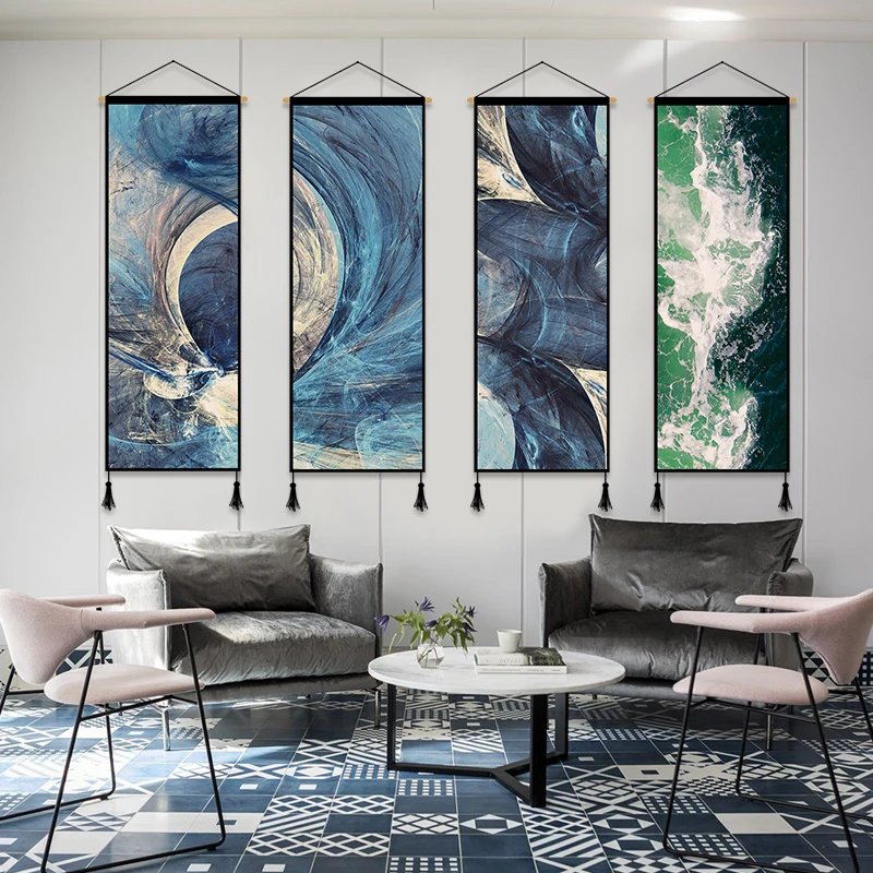 

Painting Unique Tapestry Nordic Edgy Modern Fabric Wall Tapestry Aesthetic Design Abstract Leaves Tapiz Pared Room Decoration